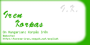iren korpas business card